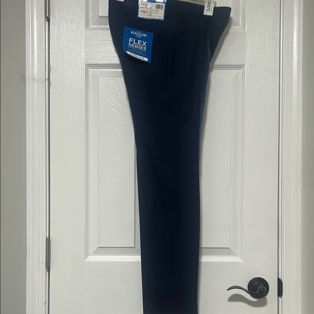 Haggar Black Dress Pants Straight Leg